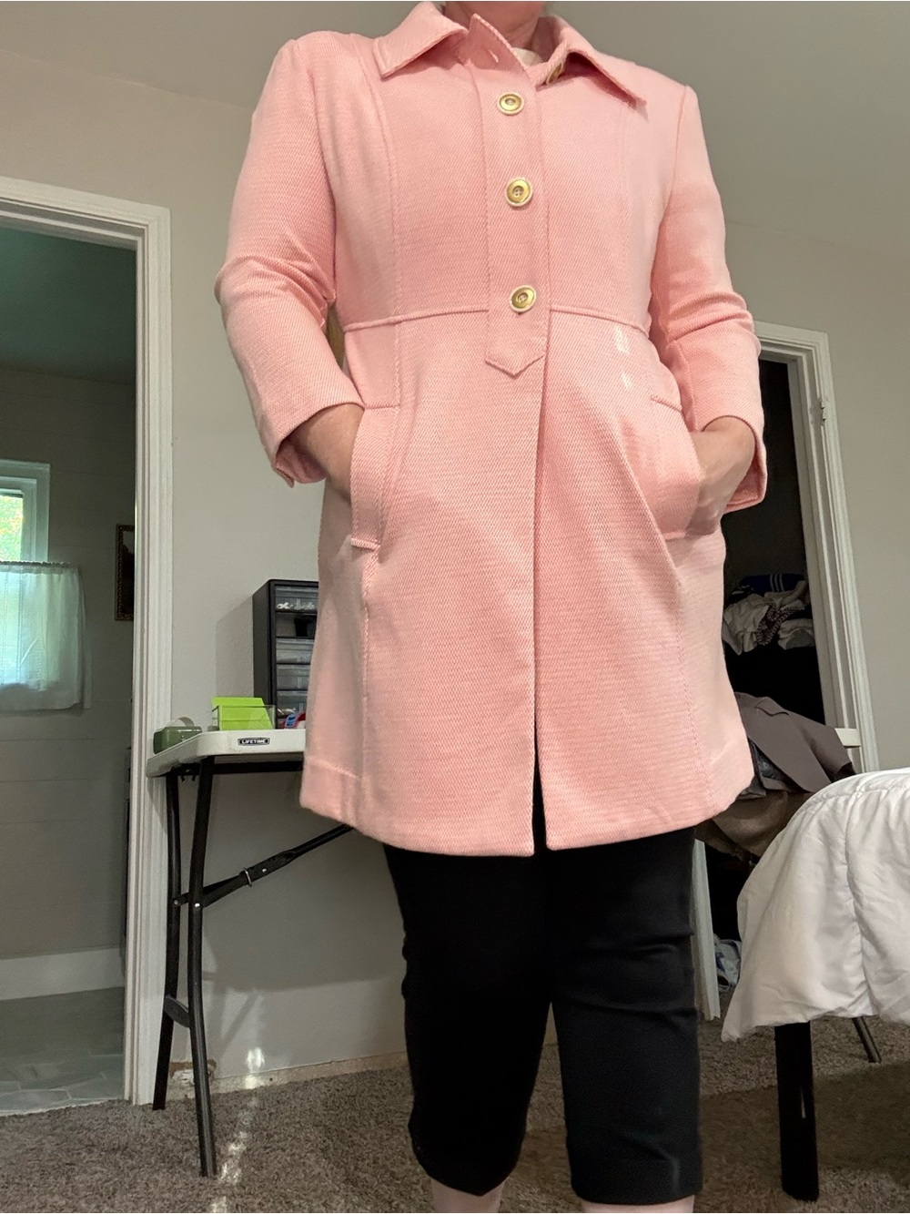 CAbi Peach-Pink Textured Collar Jacket - Picture 14 of 16